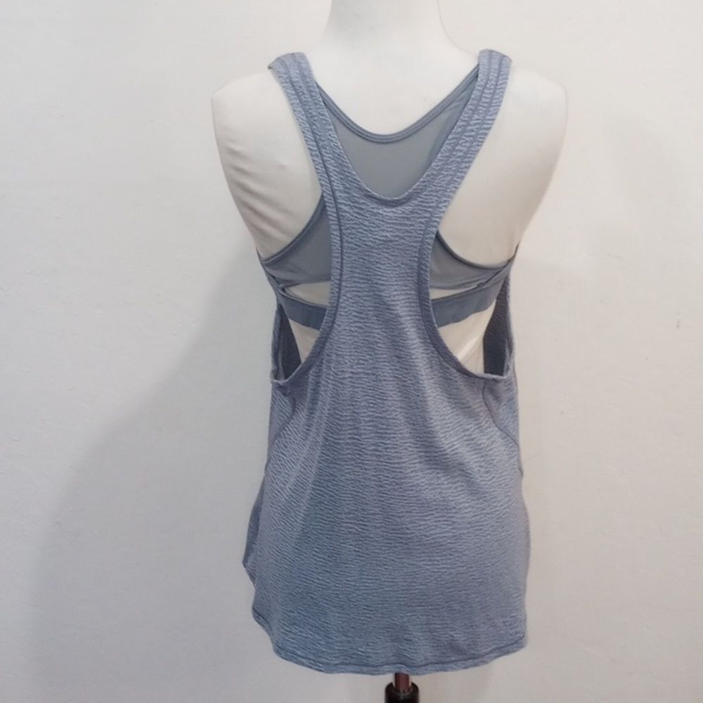 Lululemon Glide and Stride Gray Built in Sports Bra Running Shirt Gray Ice 12 - Picture 8 of 15